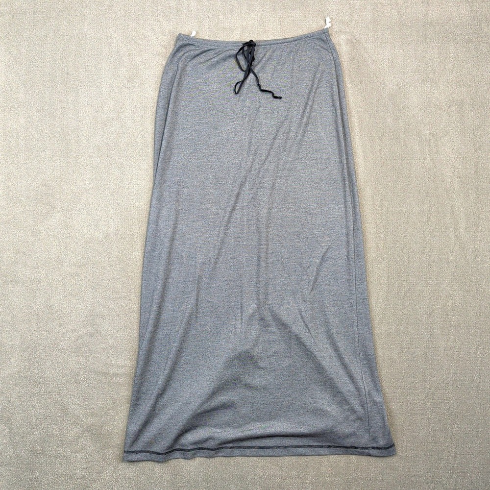 John Paul Richard Uniform Maxi Skirt Womens Medium Vintage USA Gray Jersey